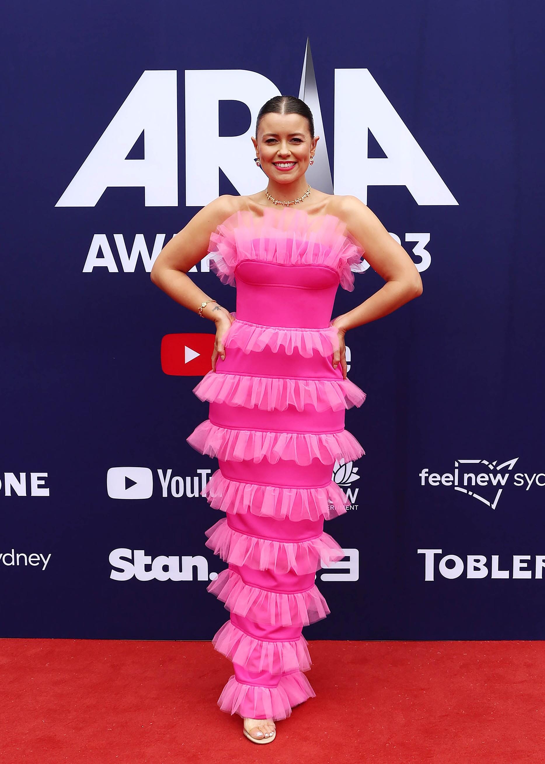 Pictured: ARIA host Bridget Thustwaite