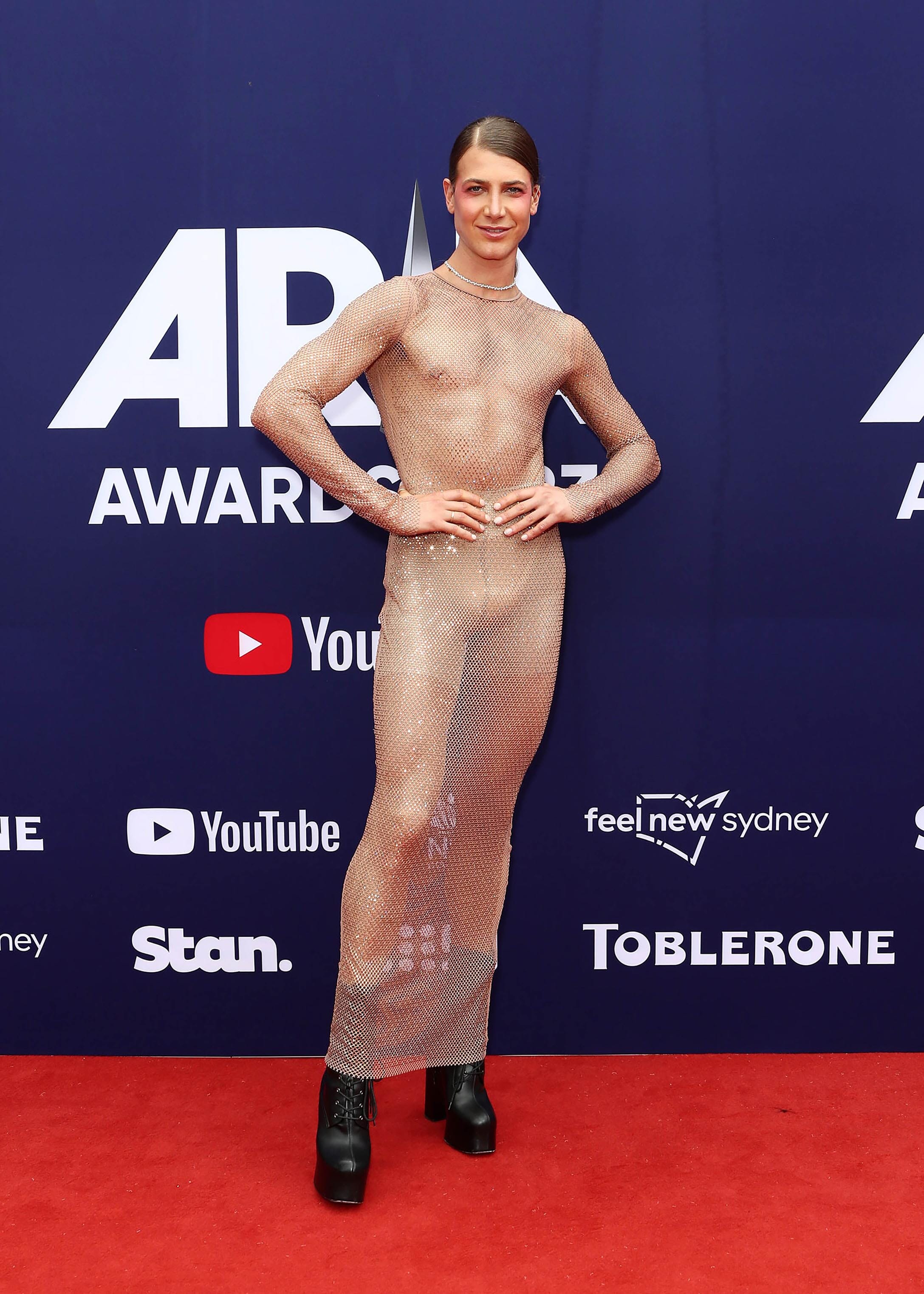 Pictured: ARIA host Christian Wilkins