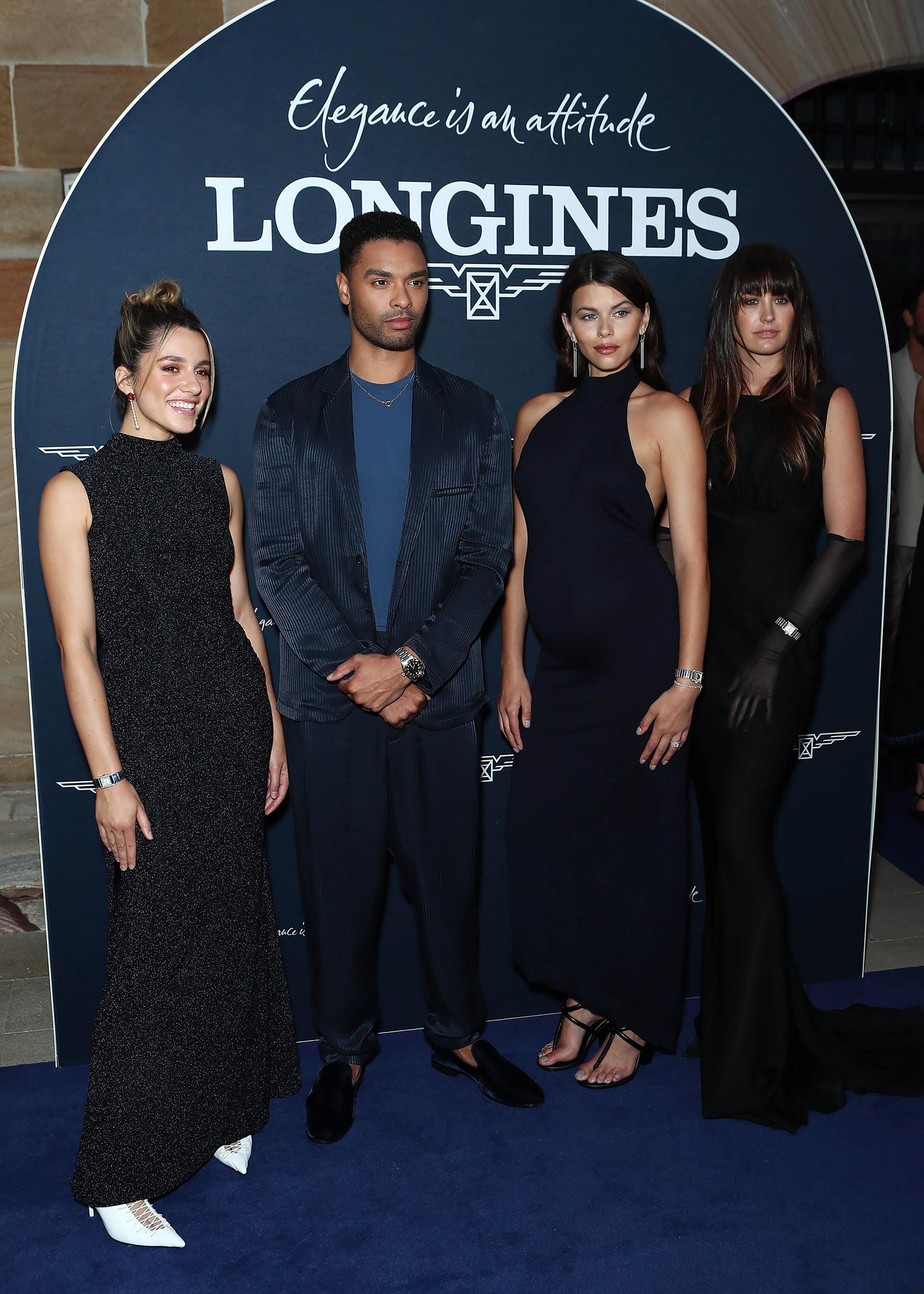 Pictured: Regé-Jean Page and 'friends of the brand'