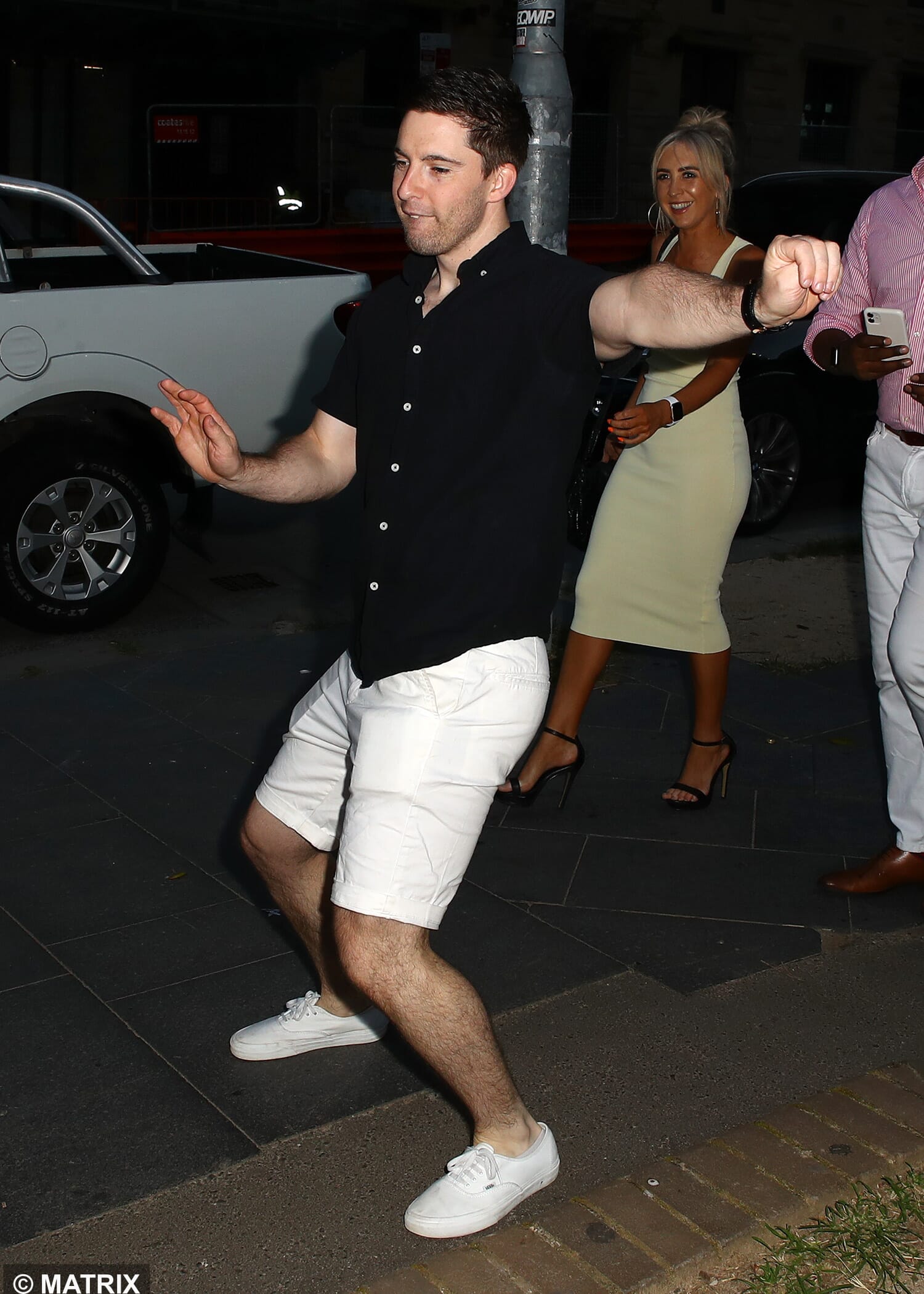 And he was dancing in the street