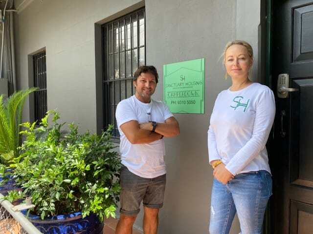 Nasser Sultan visited women's shelter Sanctuary Housing in Sydney on Monday