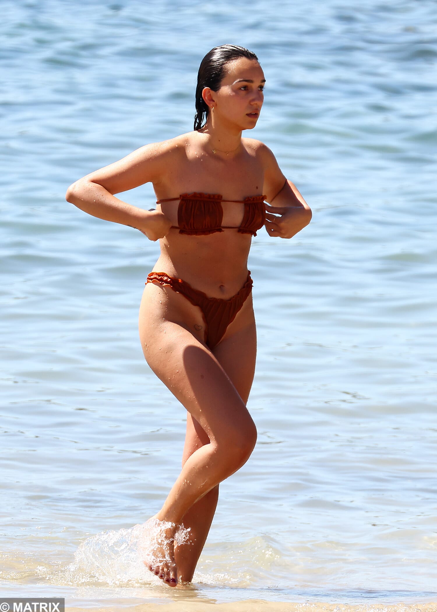 Bella risked a wardrobe malfunction