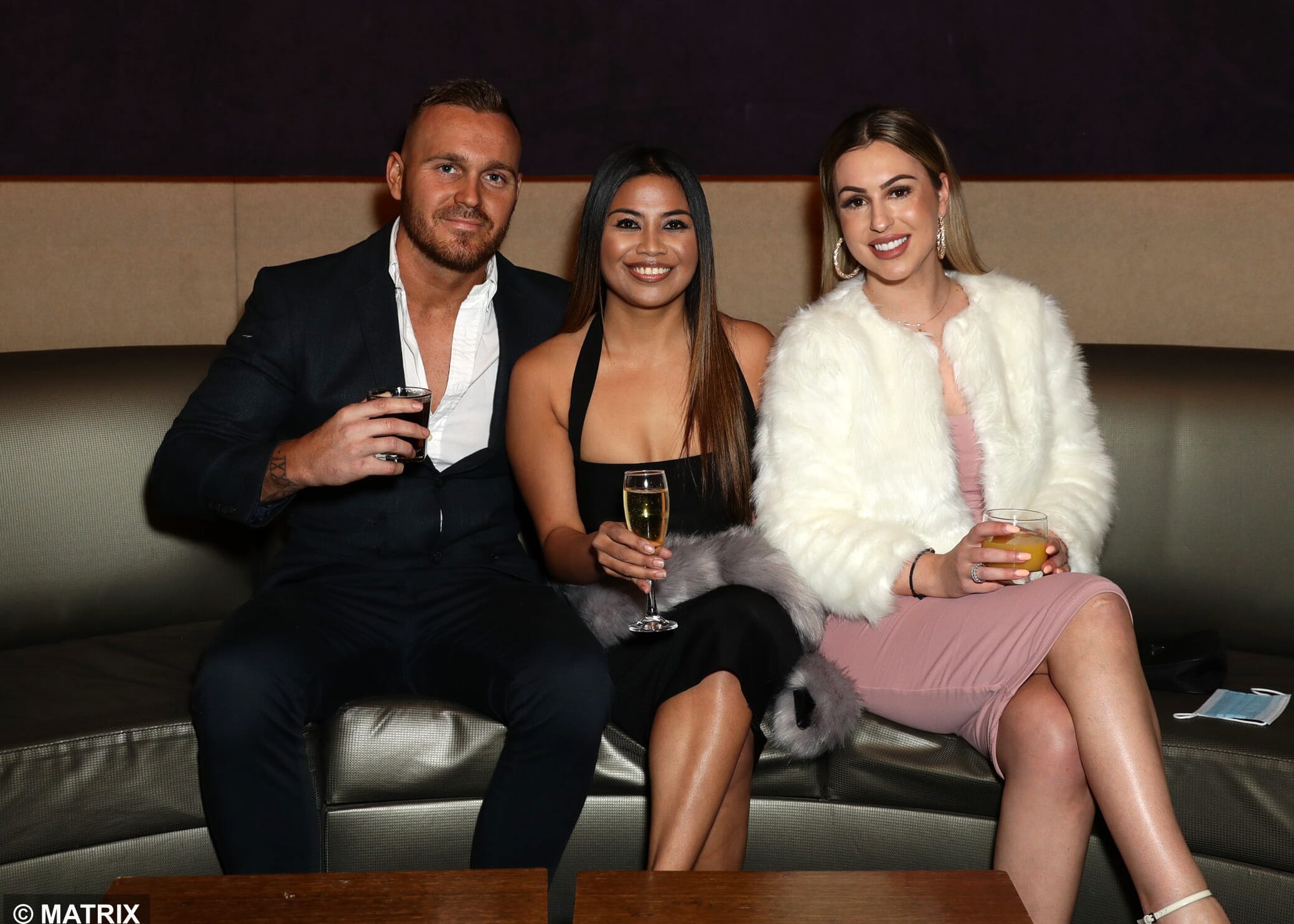 Here's trouble! Eden, Cyrell and Aleks caught up prior to the movie
