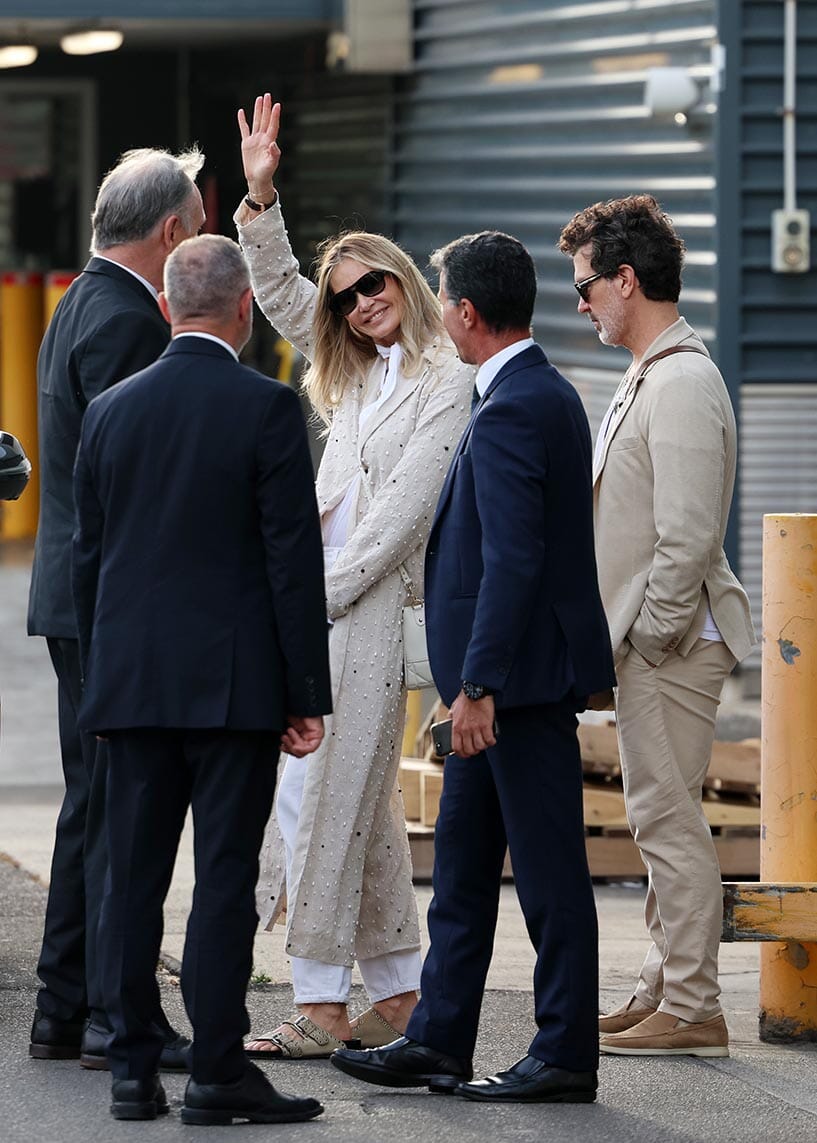 Pictured: Elle Macpherson arrives in Sydney with Doyle Bramhall