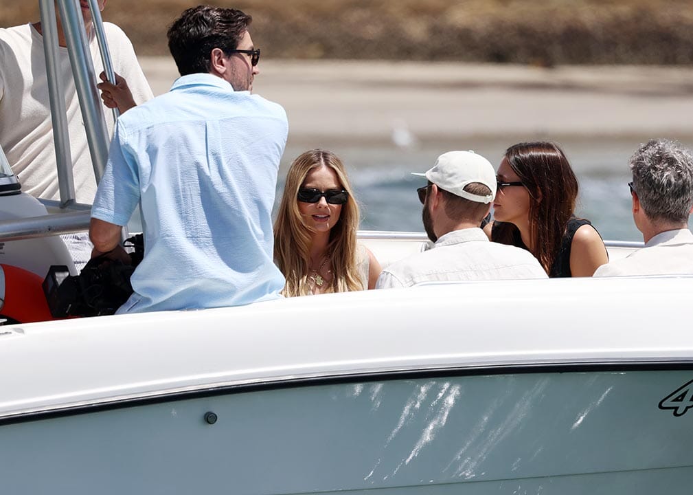 Pictured: Margot Robbie on a tender at Rose Bay