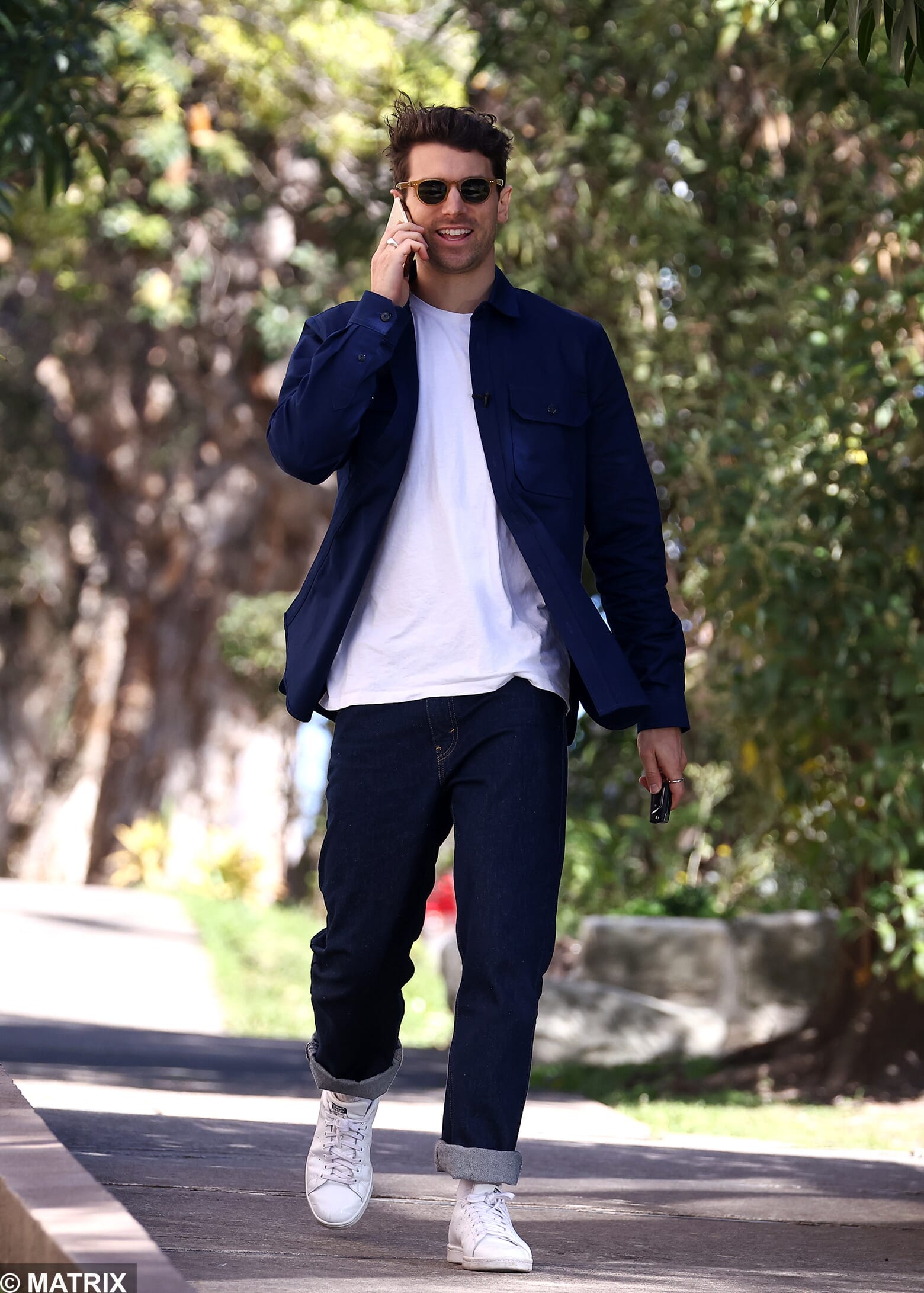 Matty was wearing a lot of blue clothing