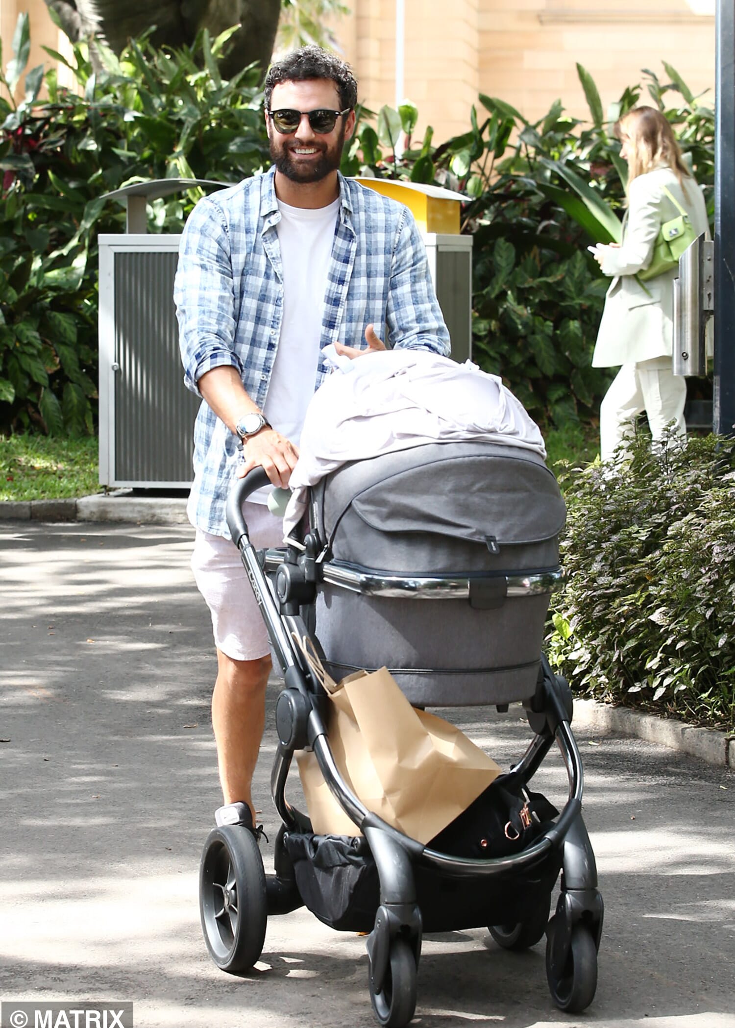 Women in business, man on a walk