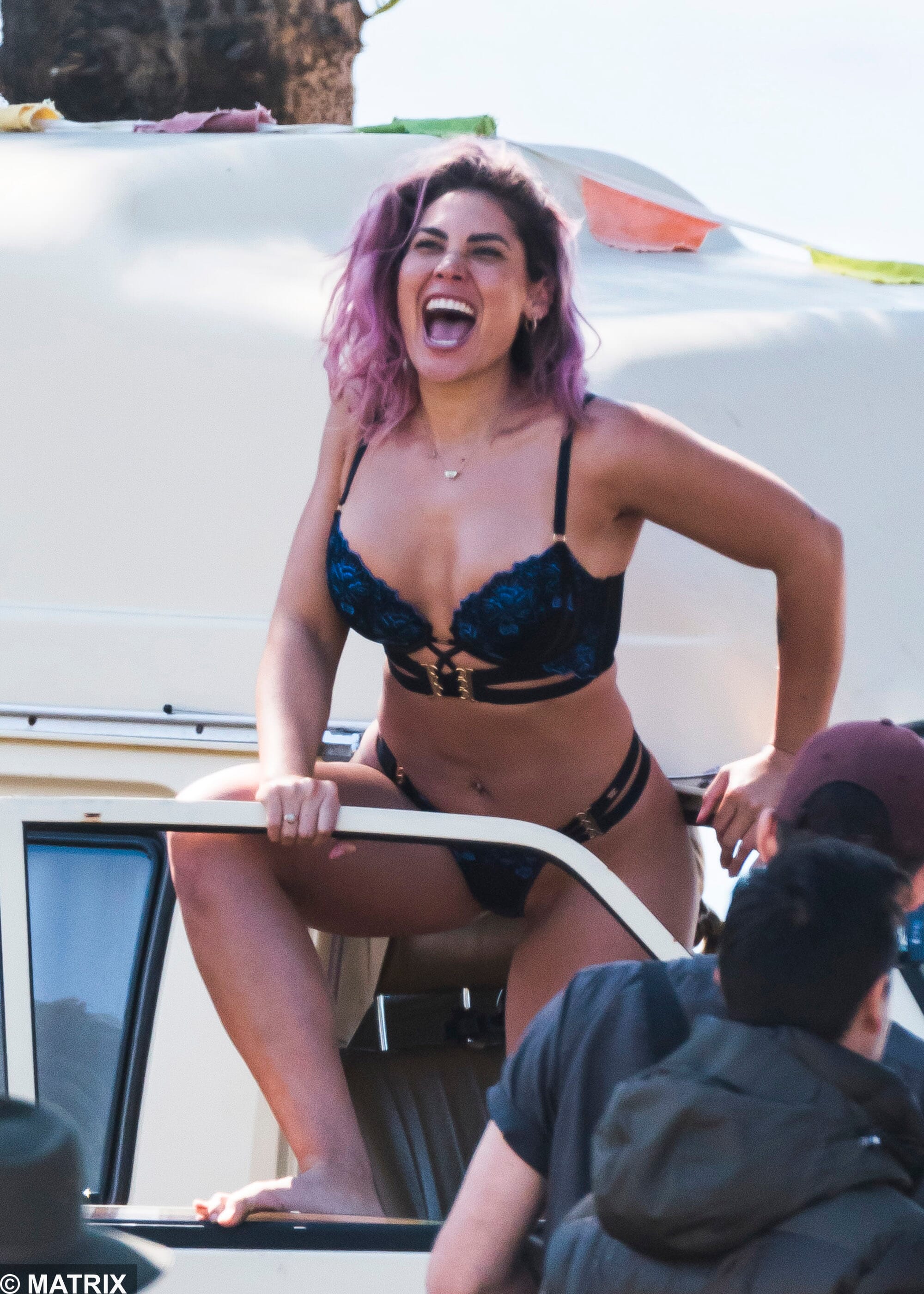Her antics were for a photoshoot